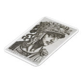 ティトゥス・シーザー(39-81 AD)、1596年(版木、銅版、版画) マグネット (左側)