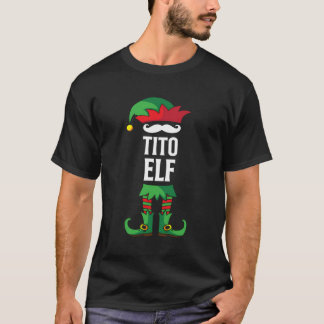 ティト小妖精や小人衣装クリスマスホリデーマッチングファミリー Tシャツ