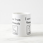 ティナの周期表の名前のマグ コーヒーマグカップ (中央)