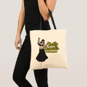 ティナイエローアンドブラックベリーダンサーデザイン トートバッグ (正面(商品))