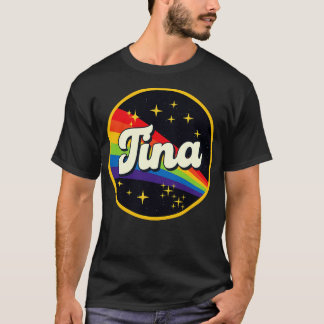 ティナレインボーイン宇宙ヴィンテージスタイル Tシャツ