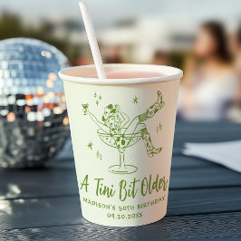 ティニお洒落ビット古い緑の誕生日パーティー 紙コップ