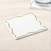 ティニお洒落ビット年上のマルティニ誕生日 スクエアペーパーコースター (アングル)