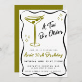 ティニお洒落ビット年上のマルティニ誕生日 招待状 (正面/裏面)