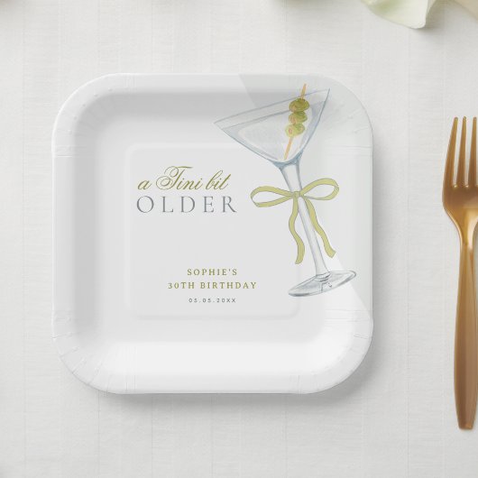 ティニの少し年上のマルティニのカクテルバースデーパーティー ペーパープレート