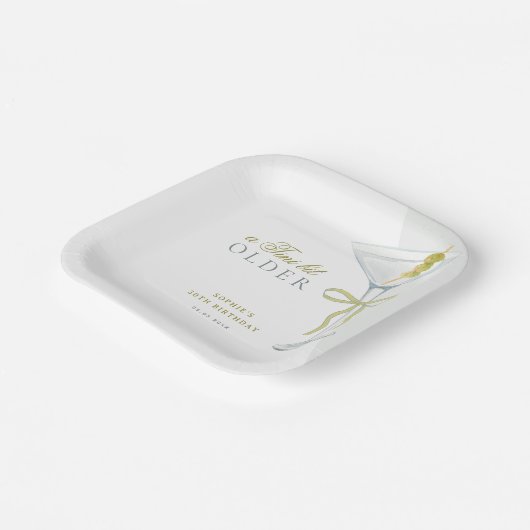 ティニの少し年上のマルティニのカクテルバースデーパーティー ペーパープレート (傾斜あり)