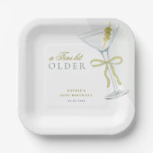 ティニの少し年上のマルティニのカクテルバースデーパーティー ペーパープレート (正面)