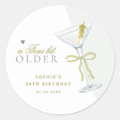 ティニの少し年上のマルティニのカクテルバースデーパーティー ラウンドシール (正面)