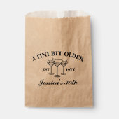 ティニの少し年上の黒いマルチニの誕生日パーティー フェイバーバッグ (正面)