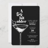 ティニの少し年上の黒いマルチニの誕生日パーティー 招待状 (正面)