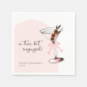 ティニはマルティ婚約したニピンクのバチェロレッテを噛んだ スタンダードカクテルナプキン (正面)