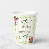 ティニは少し古いハンドラウンのレトロな誕生日カスタム 紙コップ (裏面)