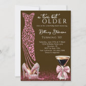 ティニは少し古いモチャピンクグラーム誕生日パーティー 招待状 (正面)