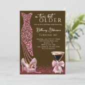 ティニは少し古いモチャピンクグラーム誕生日パーティー 招待状 (スタンド正面)