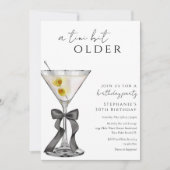 ティニは少し年上のシックなダーティマルティニ誕生日パーティー 招待状 (正面)