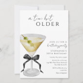 ティニは少し年上のシックなダーティマルティニ誕生日パーティー 招待状 (正面)