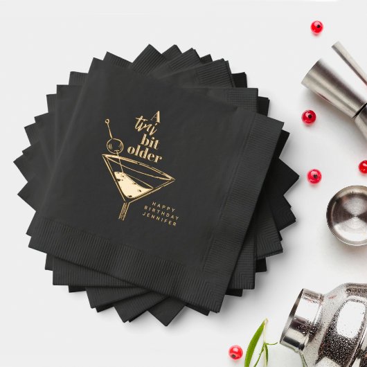 ティニは少し年上のマルティニの誕生日パーティナプキンス 箔ナプキン