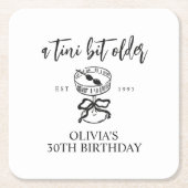 ティニは少し年上のマルティニの誕生日パーティーの好意 スクエアペーパーコースター (正面)