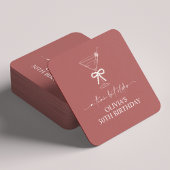 ティニは少し年上のマルティニの誕生日パーティーの好意 スクエアペーパーコースター