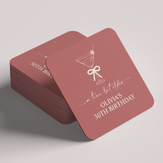 ティニは少し年上のマルティニの誕生日パーティーの好意 スクエアペーパーコースター
