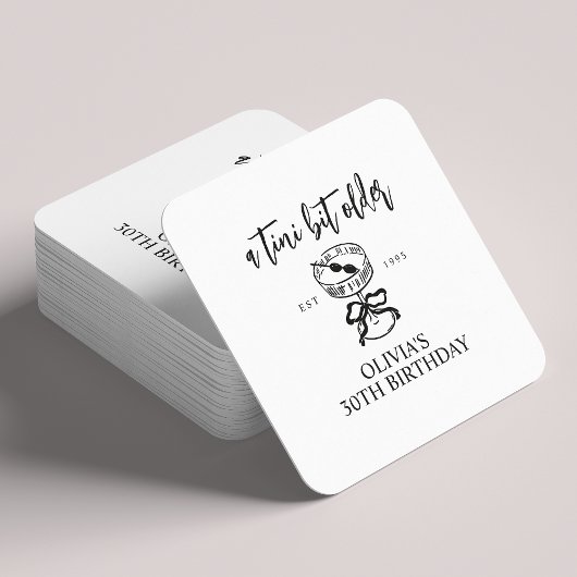 ティニは少し年上のマルティニの誕生日パーティーの好意 スクエアペーパーコースター