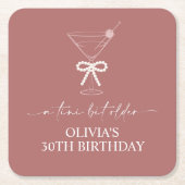 ティニは少し年上のマルティニの誕生日パーティーの好意 スクエアペーパーコースター (正面)