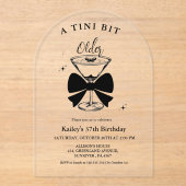 ティニは少し年上のマルティニの誕生日パーティー アクリル招待状 (正面)