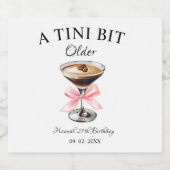 ティニは少し年上のマルティニの誕生日パーティー スパークリングワインラベル (シングルラベル)