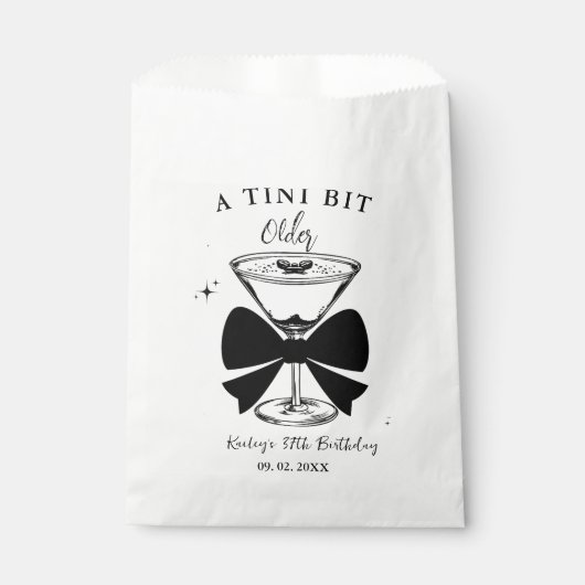 ティニは少し年上のマルティニの誕生日パーティー フェイバーバッグ (正面)