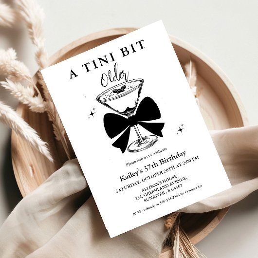 ティニは少し年上のマルティニの誕生日パーティー 招待状