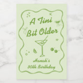 ティニは少し年上のマルティニ誕生日パーティー ワインラベル (シングルラベル)