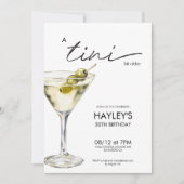 ティニは少し年上の汚いマティーニ誕生日 招待状 (正面)