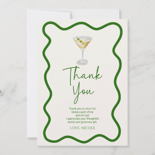 ティニは少し年上の汚いマルティニの誕生日パーティー サンキューカード (正面)
