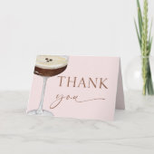 ティニは少し年上の表現式マルティニ誕生日パーティー サンキューカード (正面)