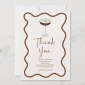 ティニは少し年上の表現式マルティニ誕生日パーティー サンキューカード (正面)