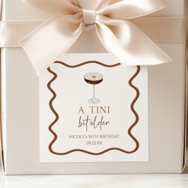 ティニは少し年上の表現式マルティニ誕生日パーティー スクエアシール