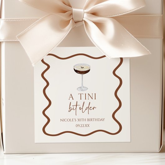 ティニは少し年上の表現式マルティニ誕生日パーティー スクエアシール