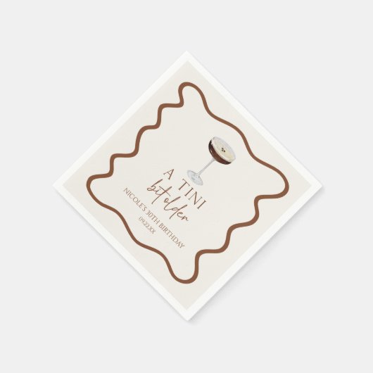 ティニは少し年上の表現式マルティニ誕生日パーティー スタンダードカクテルナプキン (角)