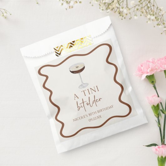 ティニは少し年上の表現式マルティニ誕生日パーティー フェイバーバッグ (封をした状態)