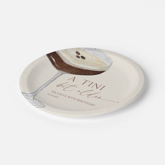 ティニは少し年上の表現式マルティニ誕生日パーティー ペーパープレート (アングル)