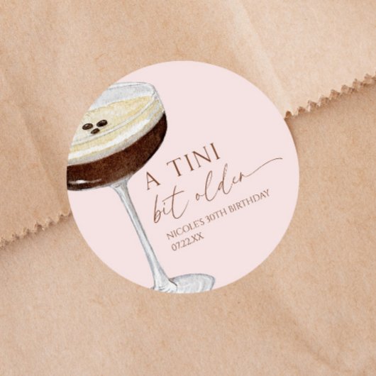 ティニは少し年上の表現式マルティニ誕生日パーティー ラウンドシール