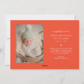 ティニエストノエルレトロレッドホリディバースデーアナウンス シーズンカード (裏面)