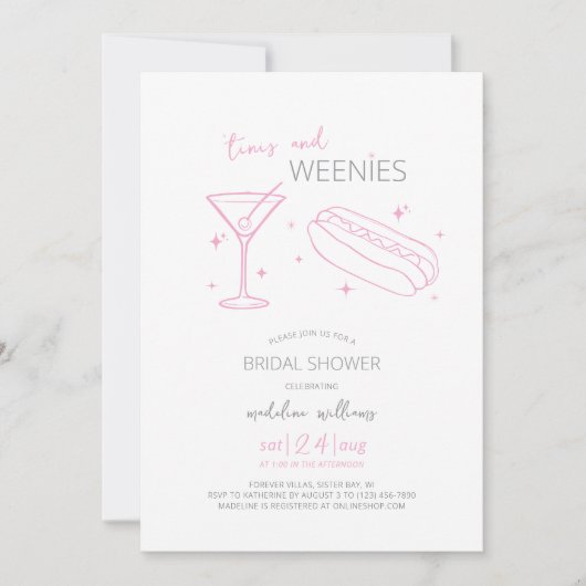 ティニスとウェニーヴィンテージブライダルシャワー 招待状 (正面)