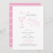 ティニスとウェニーヴィンテージブライダルシャワー 招待状 (正面/裏面)