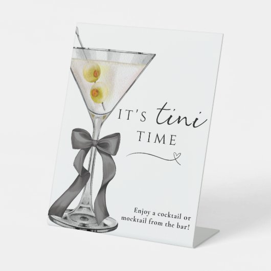 ティニタイムダーティマルティニカクテルバー 台座サイン (正面)