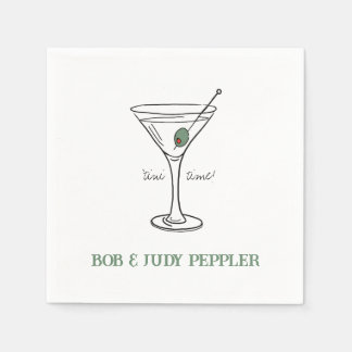 ティニタイムパーソナライズされた紙カクテルナプキンス スタンダードカクテルナプキン