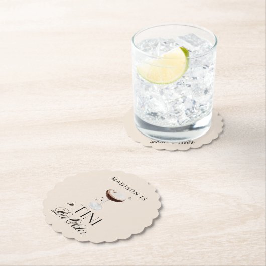 ティニビットより古いエスプレッソマティーニ誕生日 ペーパーコースター (インサイチュ)