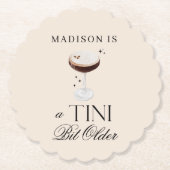 ティニビットより古いエスプレッソマティーニ誕生日 ペーパーコースター (正面)