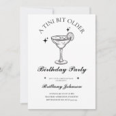 ティニビットより古いエスプレッソマティーニ誕生日 招待状 (正面)