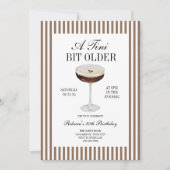 ティニビットオールドエスプレッソマティーニ誕生日 招待状 (正面)
